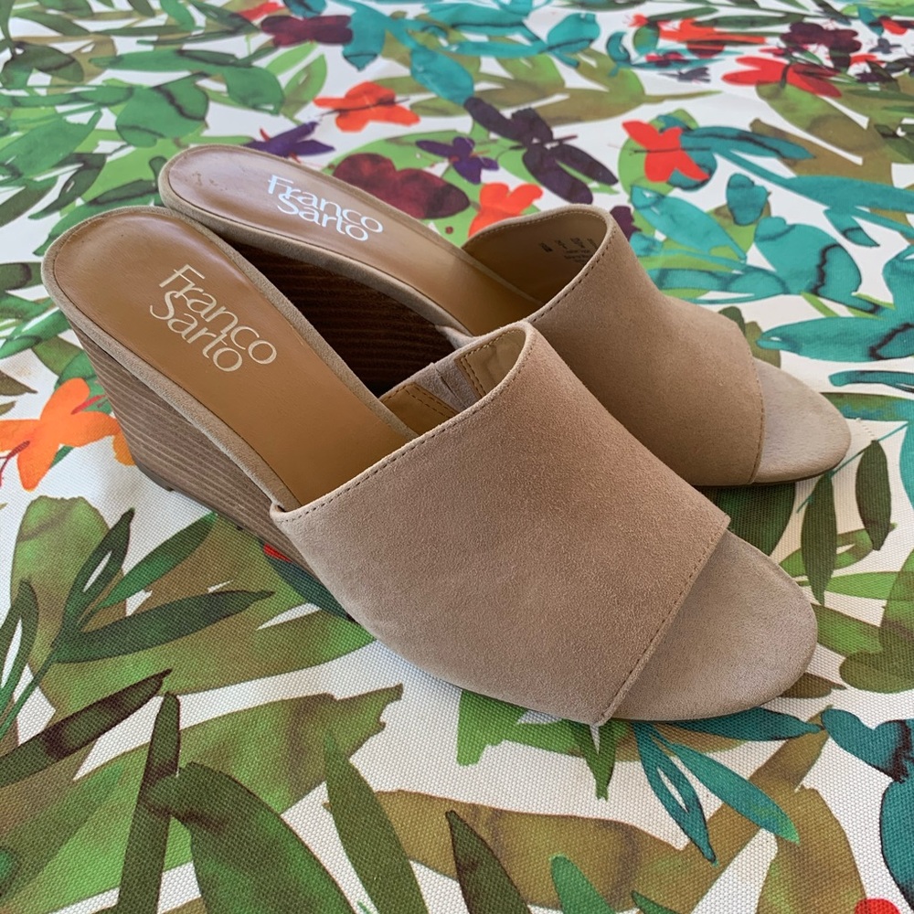 Franco Sarto McKenna wedge mules Size 8